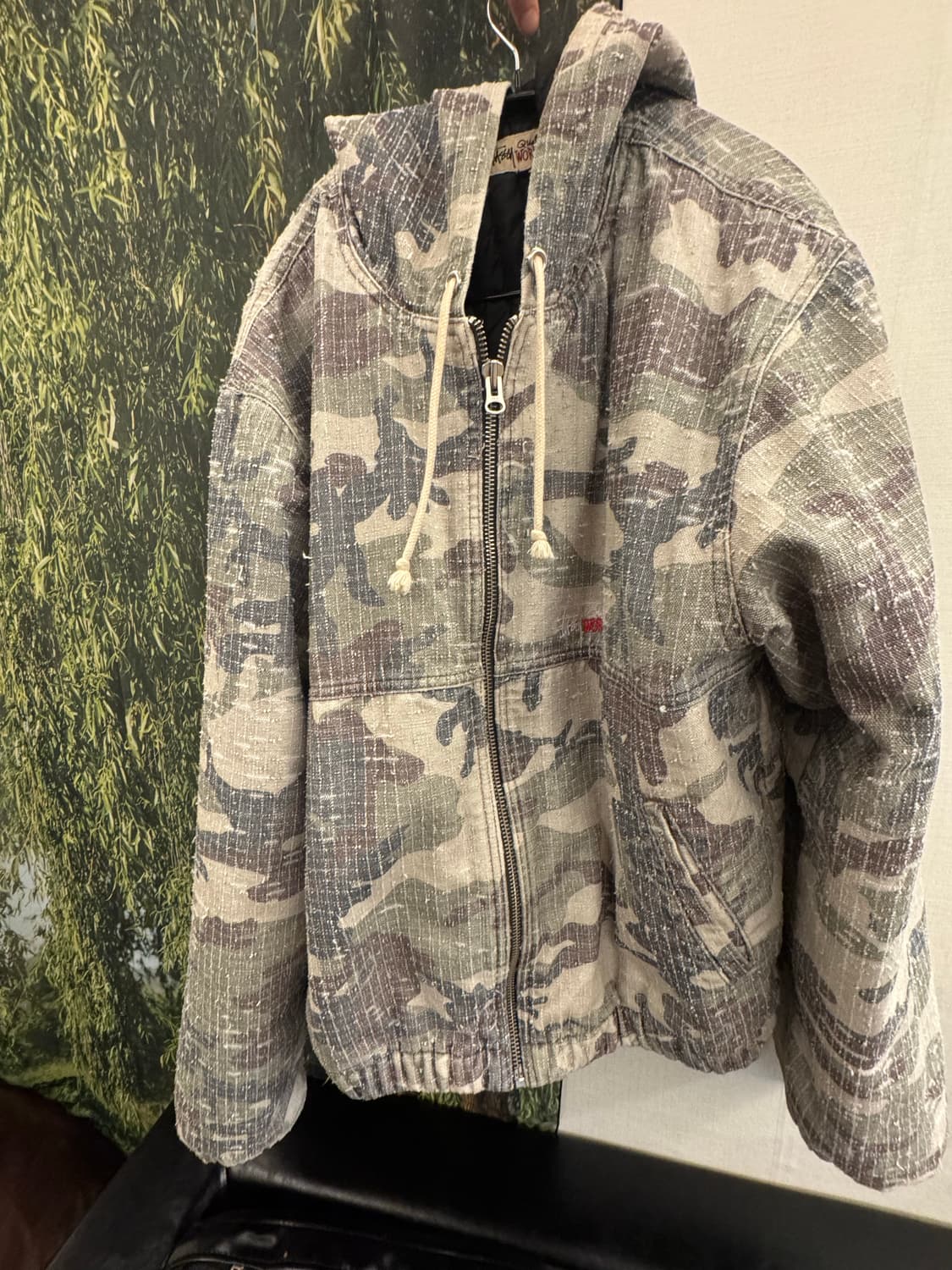 스투시 워크 자켓 카모 캔버스 니들펀치 우드랜드 상품이미지1