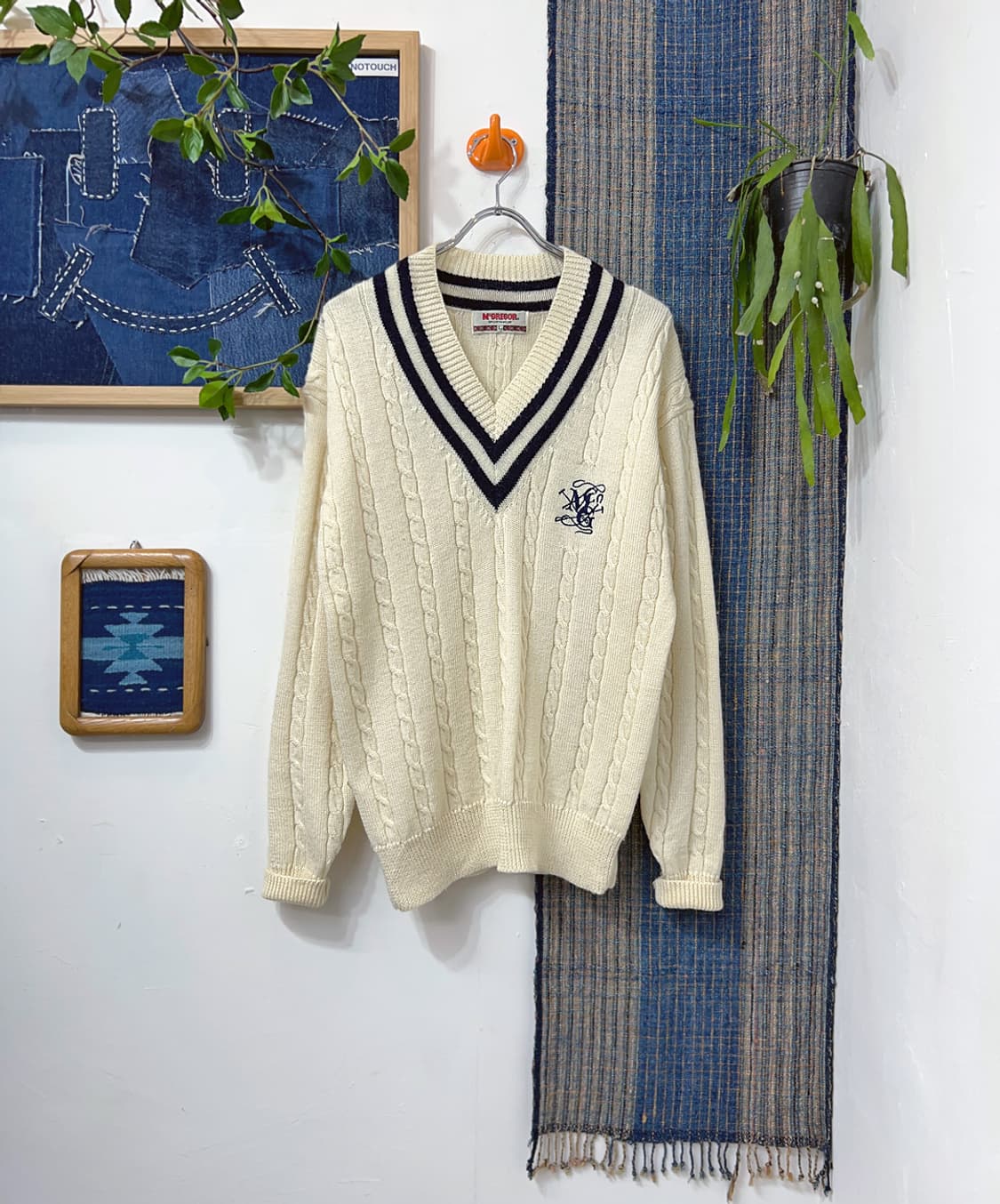 McGREGOR  Cable Knit V-neck Sweater  상품이미지1