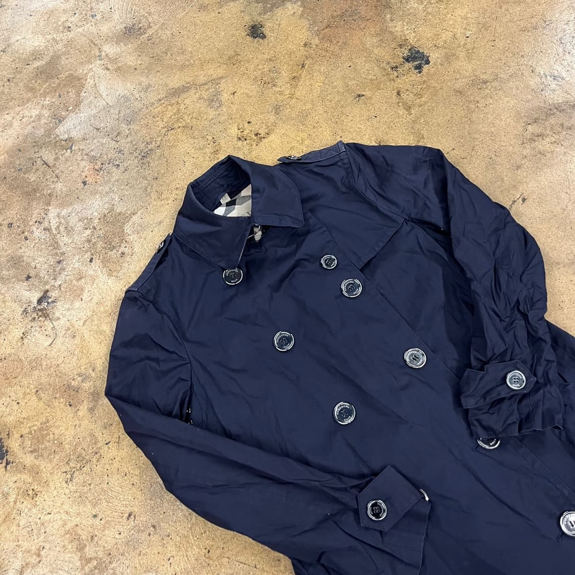 [정품] 버버리 네이비 트렌치코트 b19 상품이미지1