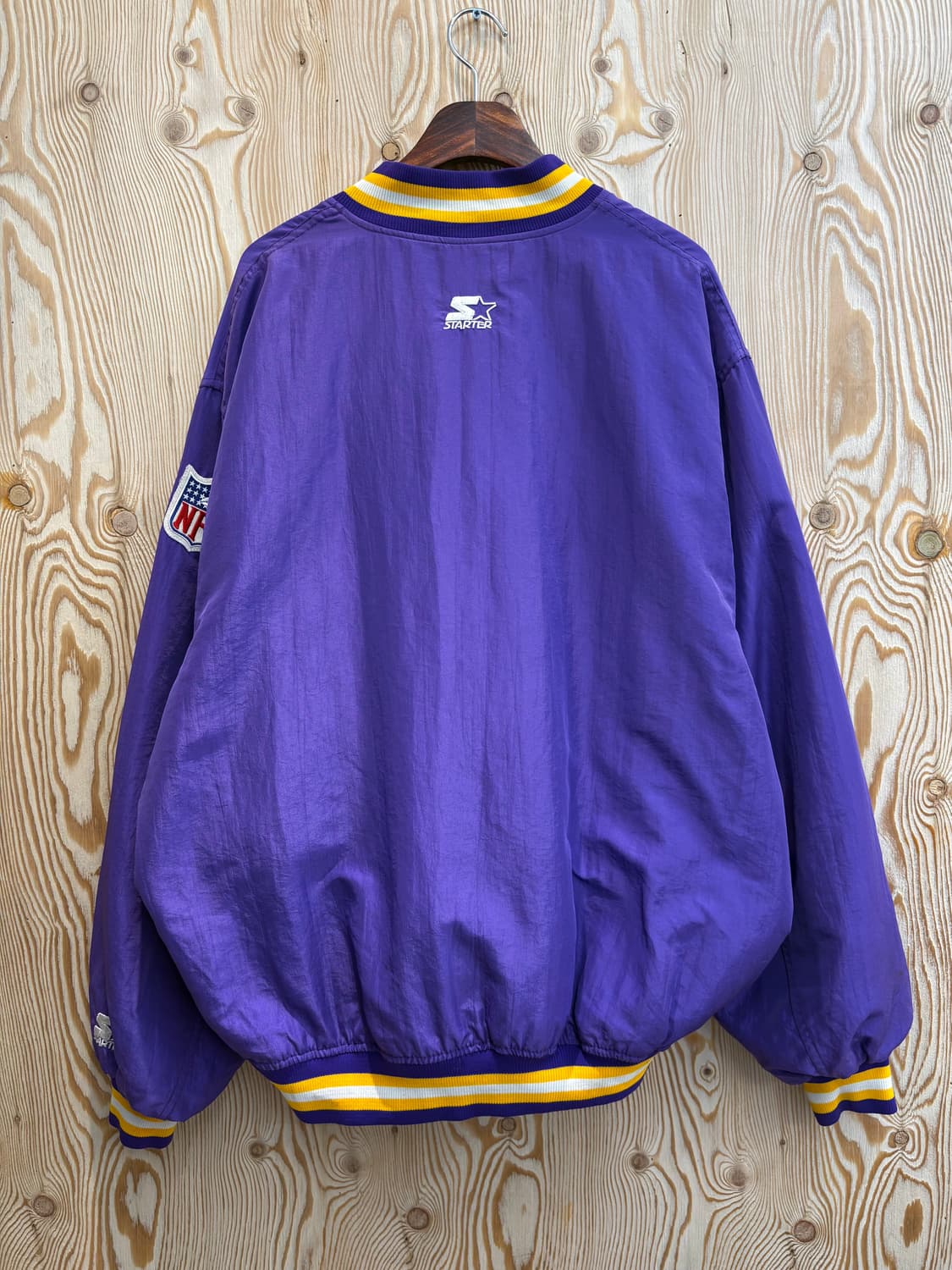 90s 미제생산 스타터 NFL 미네소타 바이킹스 사틴자켓 상품이미지2