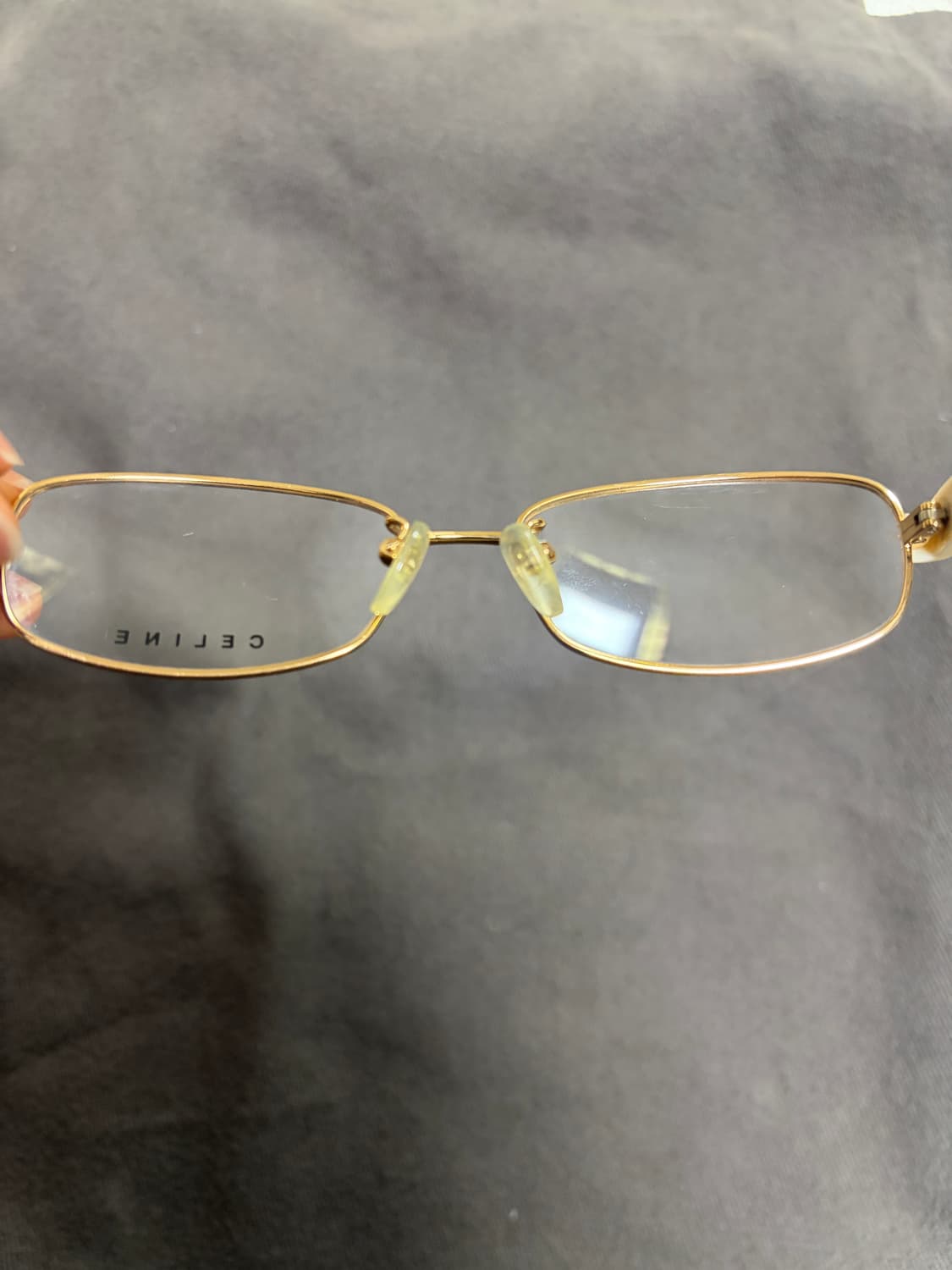 CELINE 셀린느 골드 메탈 슬림 스퀘어 빈티지 안경 상품이미지7