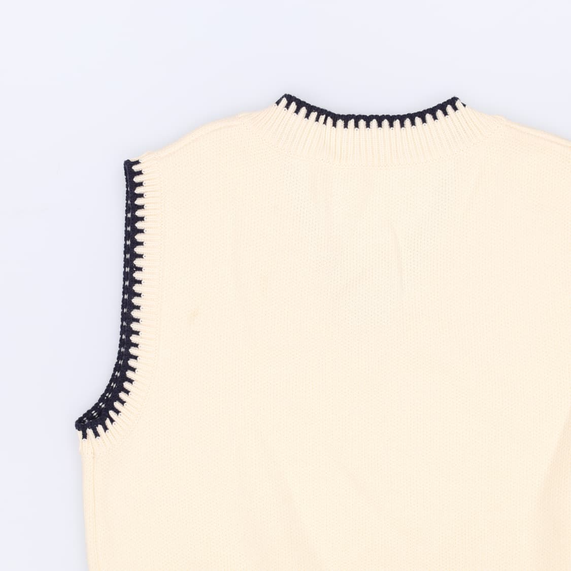 [실측확인] 빈티지 여성 브이넥 스티치 니트 조끼 베스트 0108J 상품이미지3