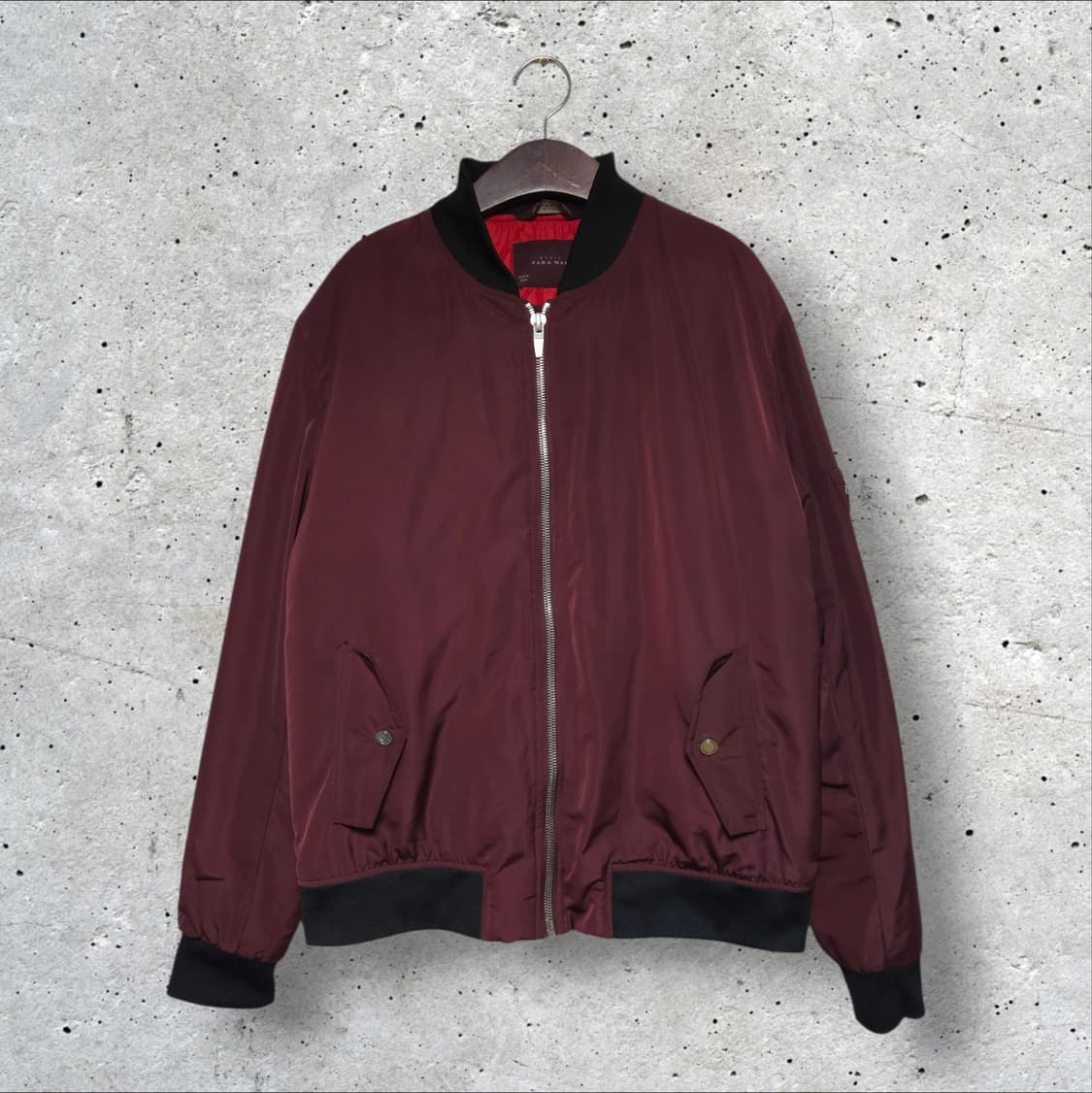 자라 MA-1 항공점퍼 버건디 (105/XL) 상품이미지1