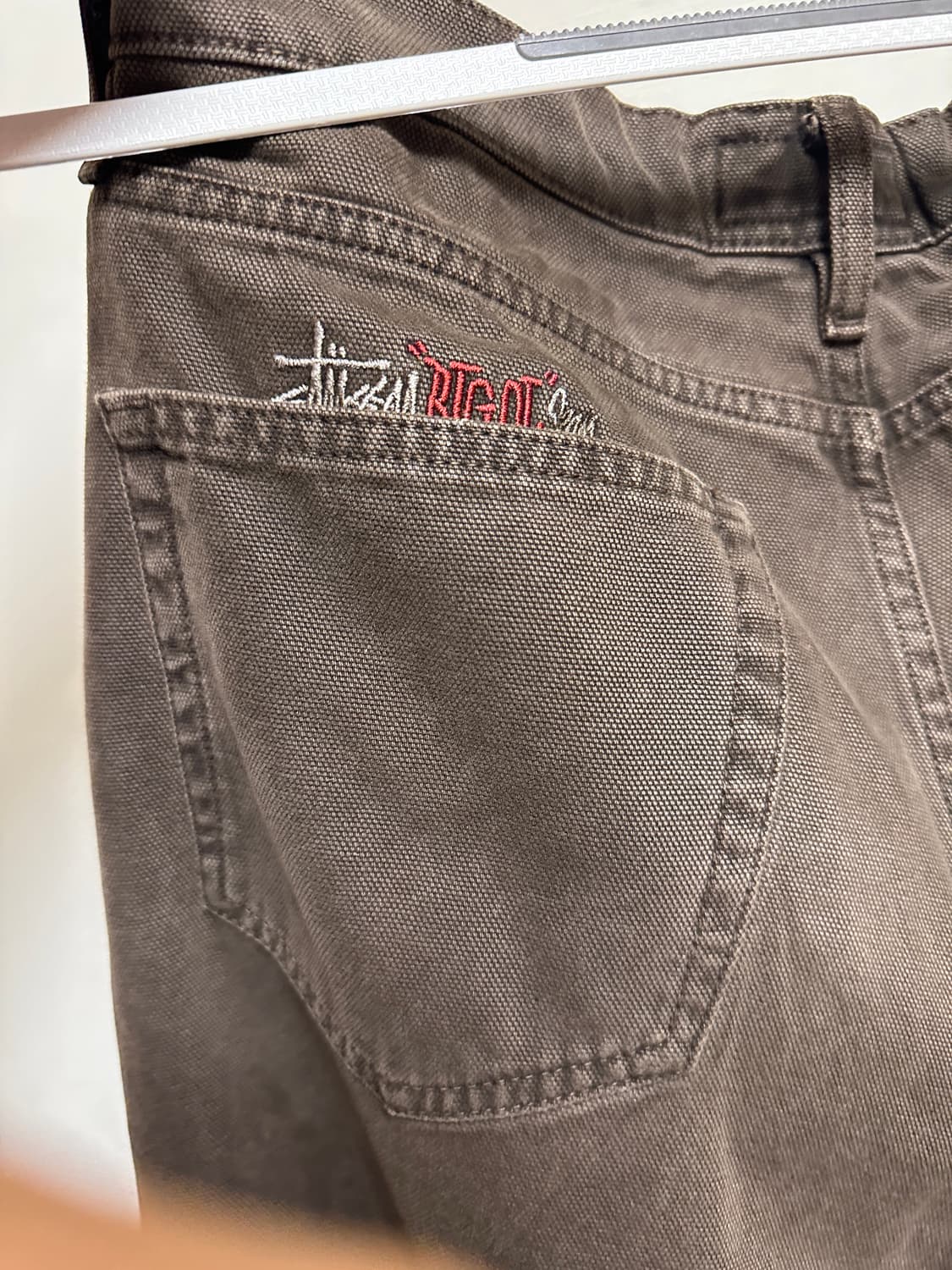 스투시 워시드 캔버스 브라운 32 상품이미지6