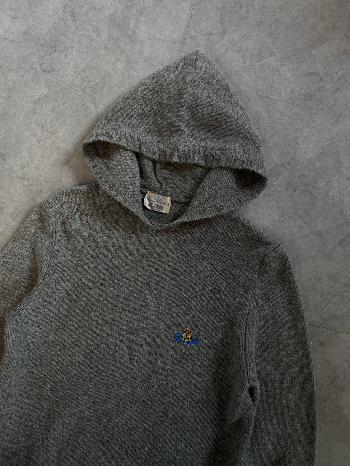 Vivienne Westwood 비비안웨스트우드 90s 그레이 니트 후드 상품이미지5