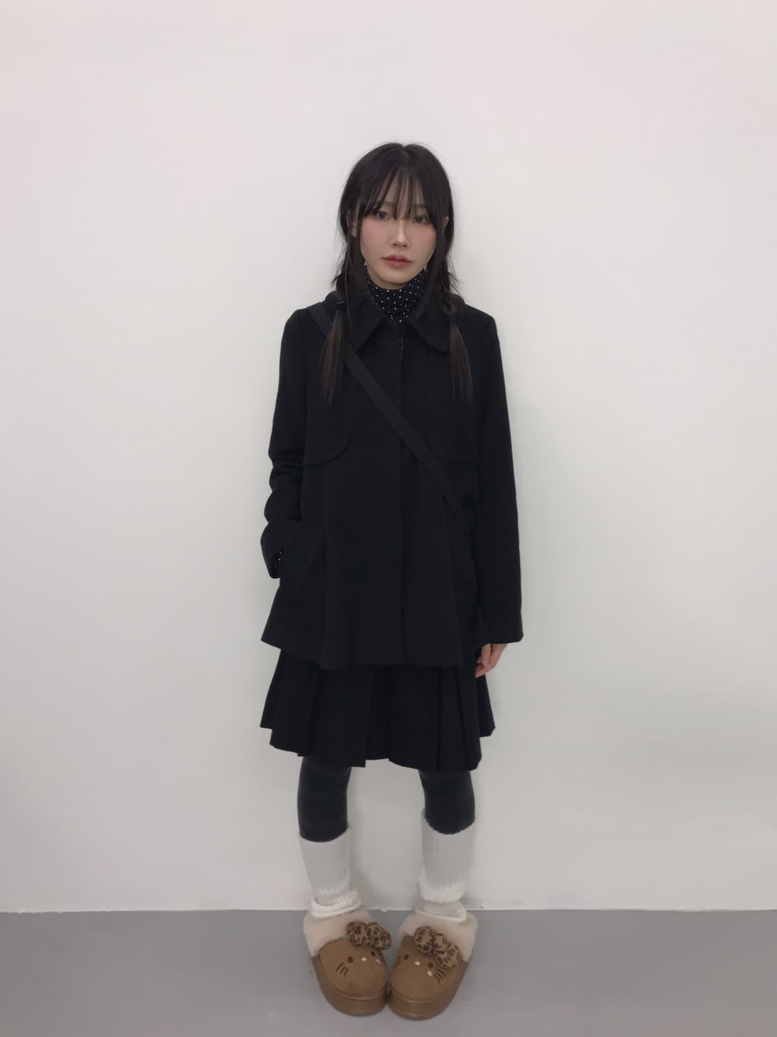 Barbie Japan Black Flare Half Coat  상품이미지1