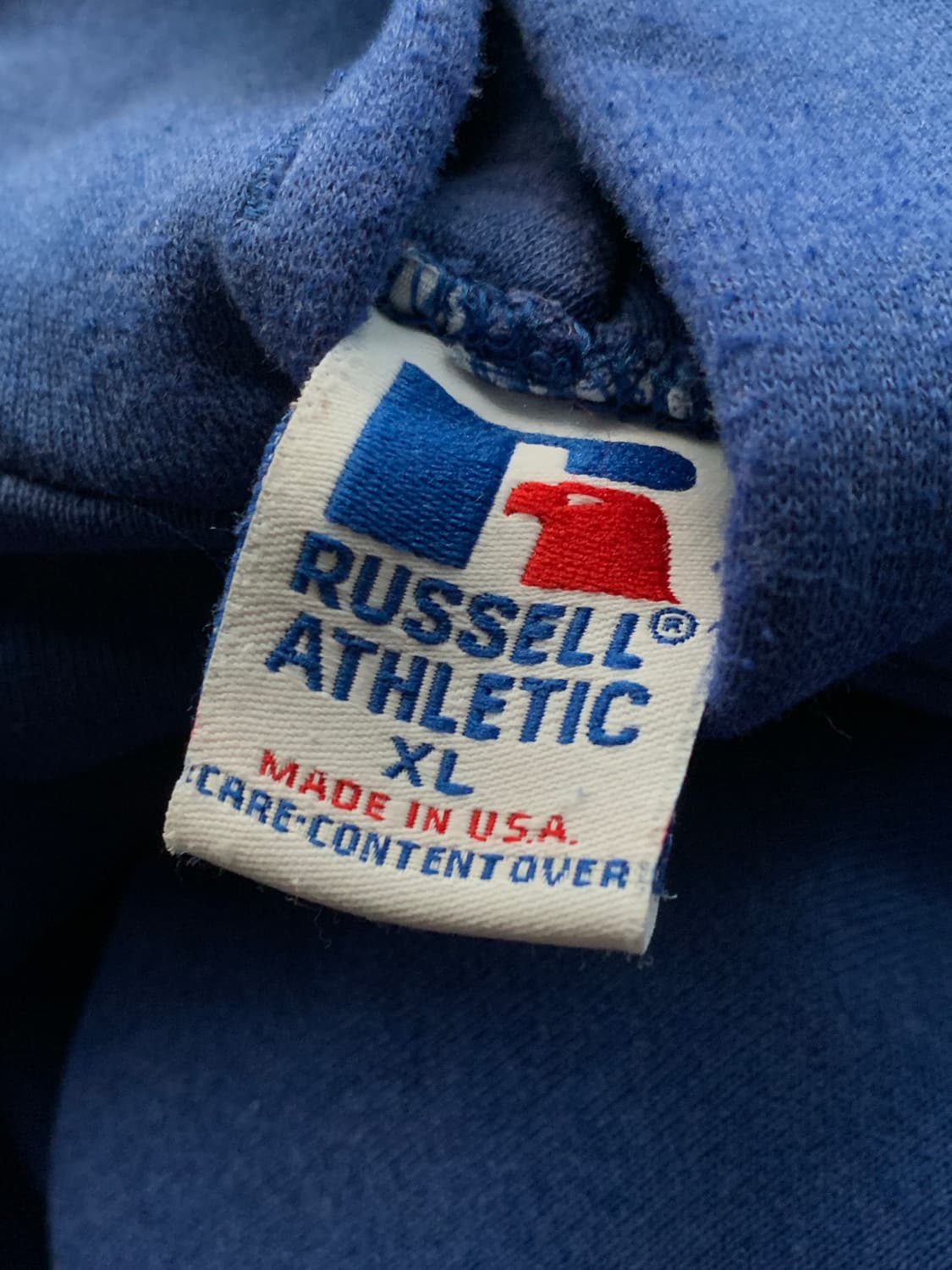 90s 러셀 애슬레틱 튜블러 스웻 후디 블루 상품이미지3