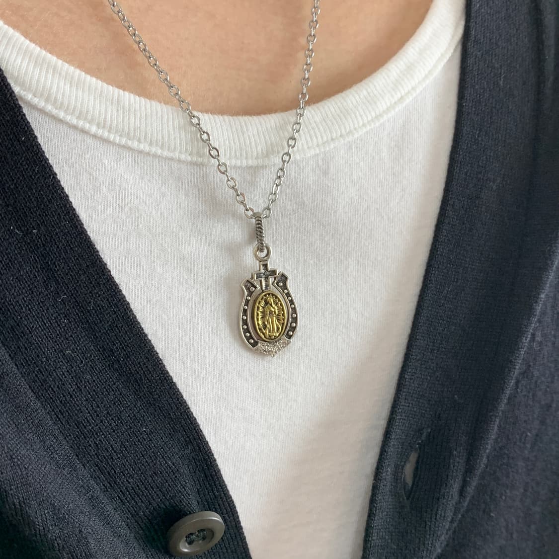 925 실버 멕시코 과달루패 성모마리아 목걸이 상품이미지1