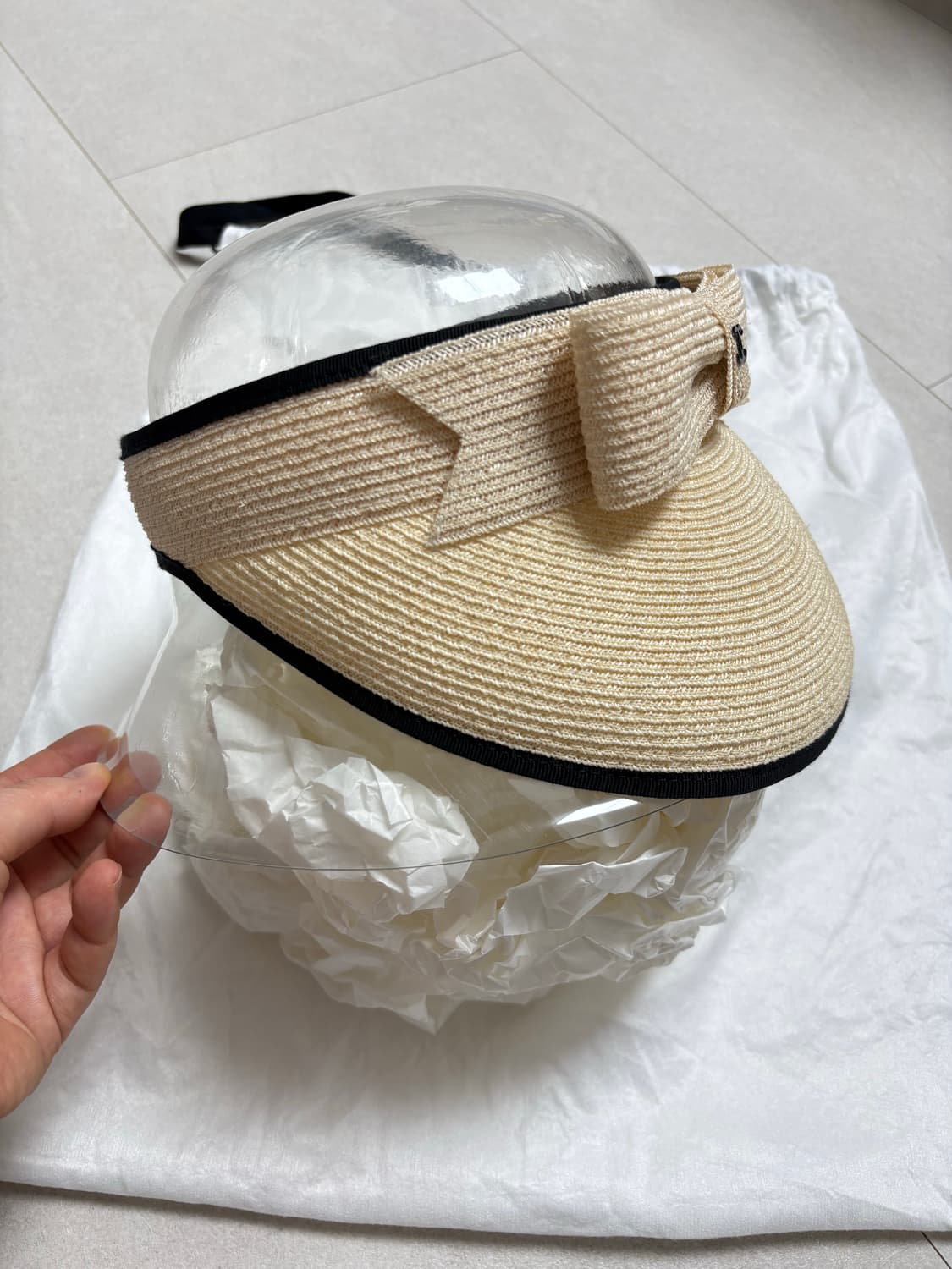 샤넬 리본 선바이저 모자 상품이미지5