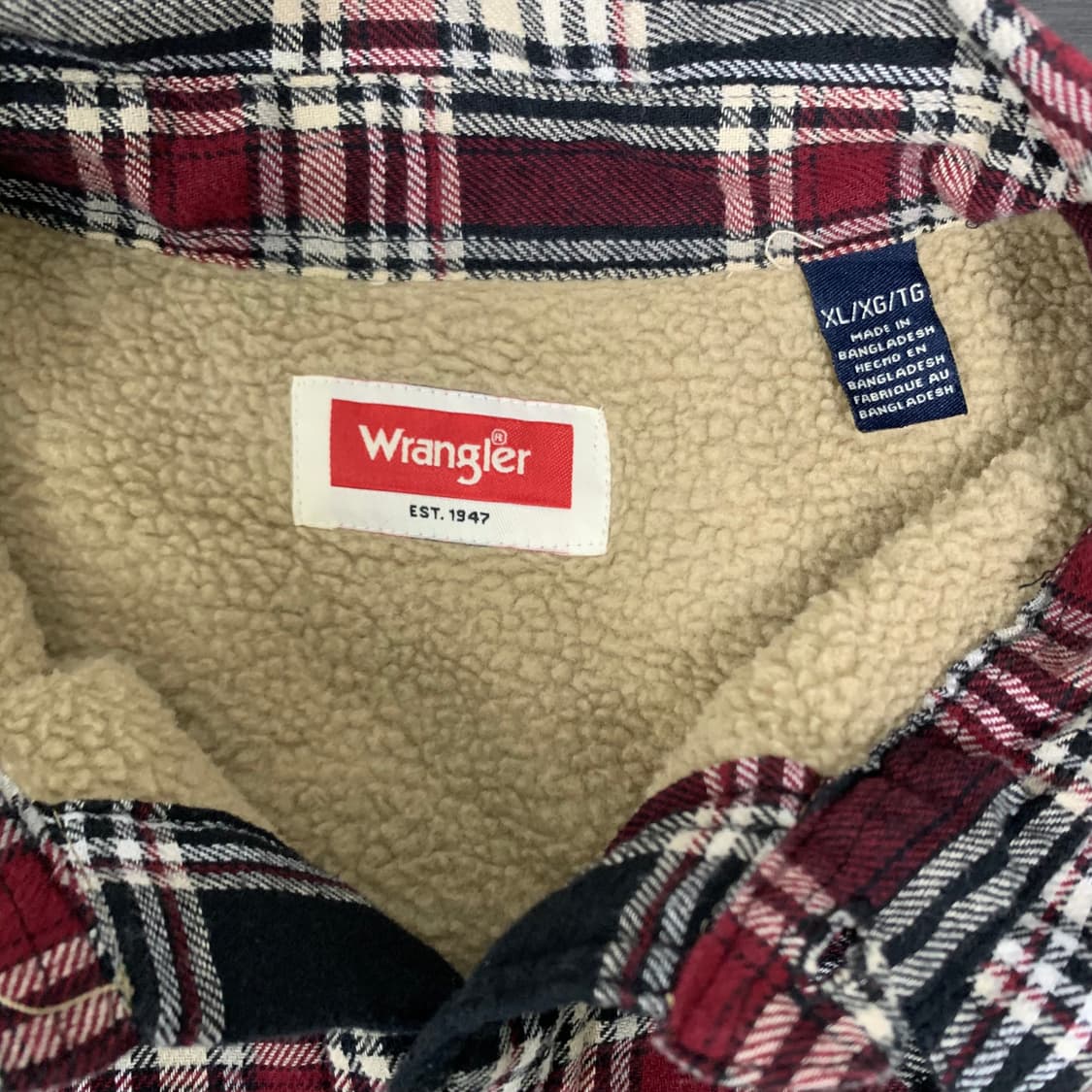 WRANGLER 랭글러 양털체크 셔츠 상품이미지2