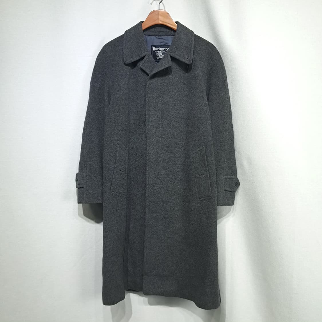 CN986W L 버버리 일본판 차콜그레이 퓨어울 롱코트 상품이미지1