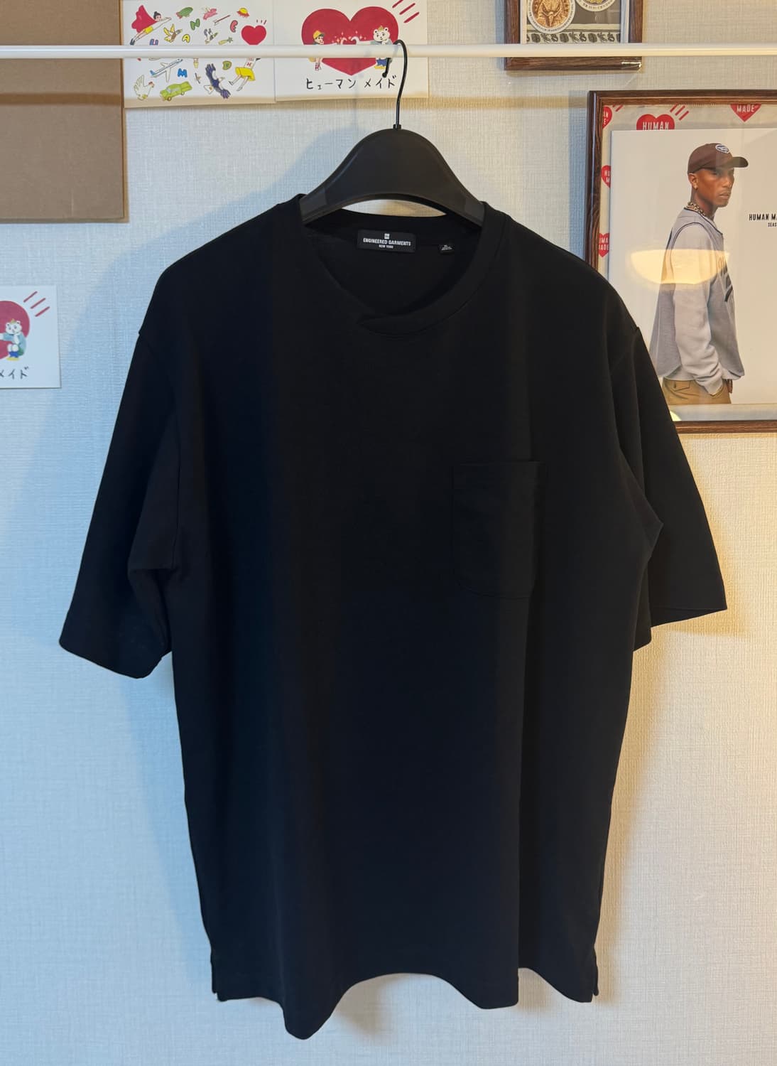(XL)GU X 엔지니어드가먼츠 포켓 반팔티 블랙 상품이미지1