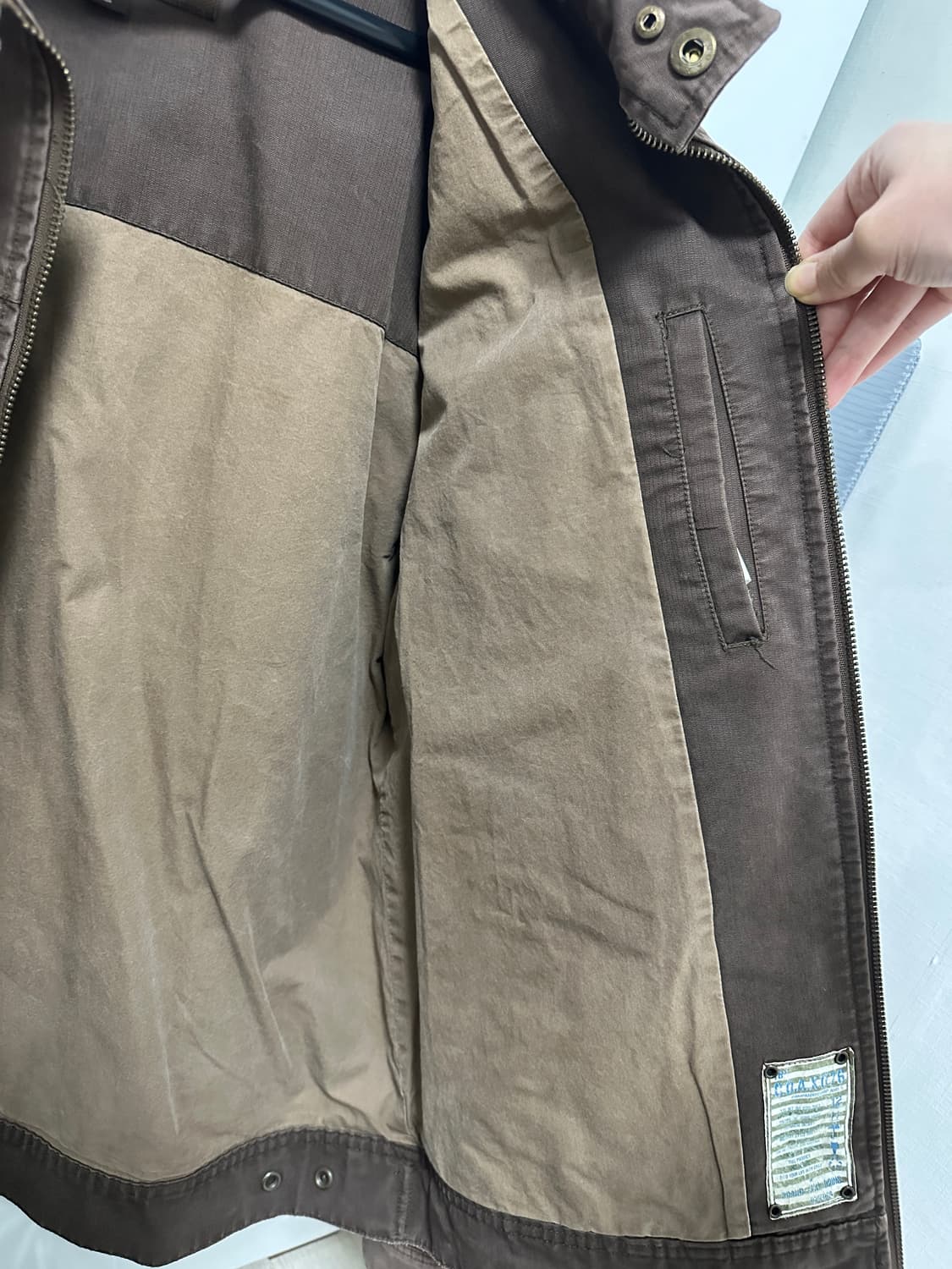 COAX 버튼 지퍼 디테일 반하이넥 자켓 상품이미지8