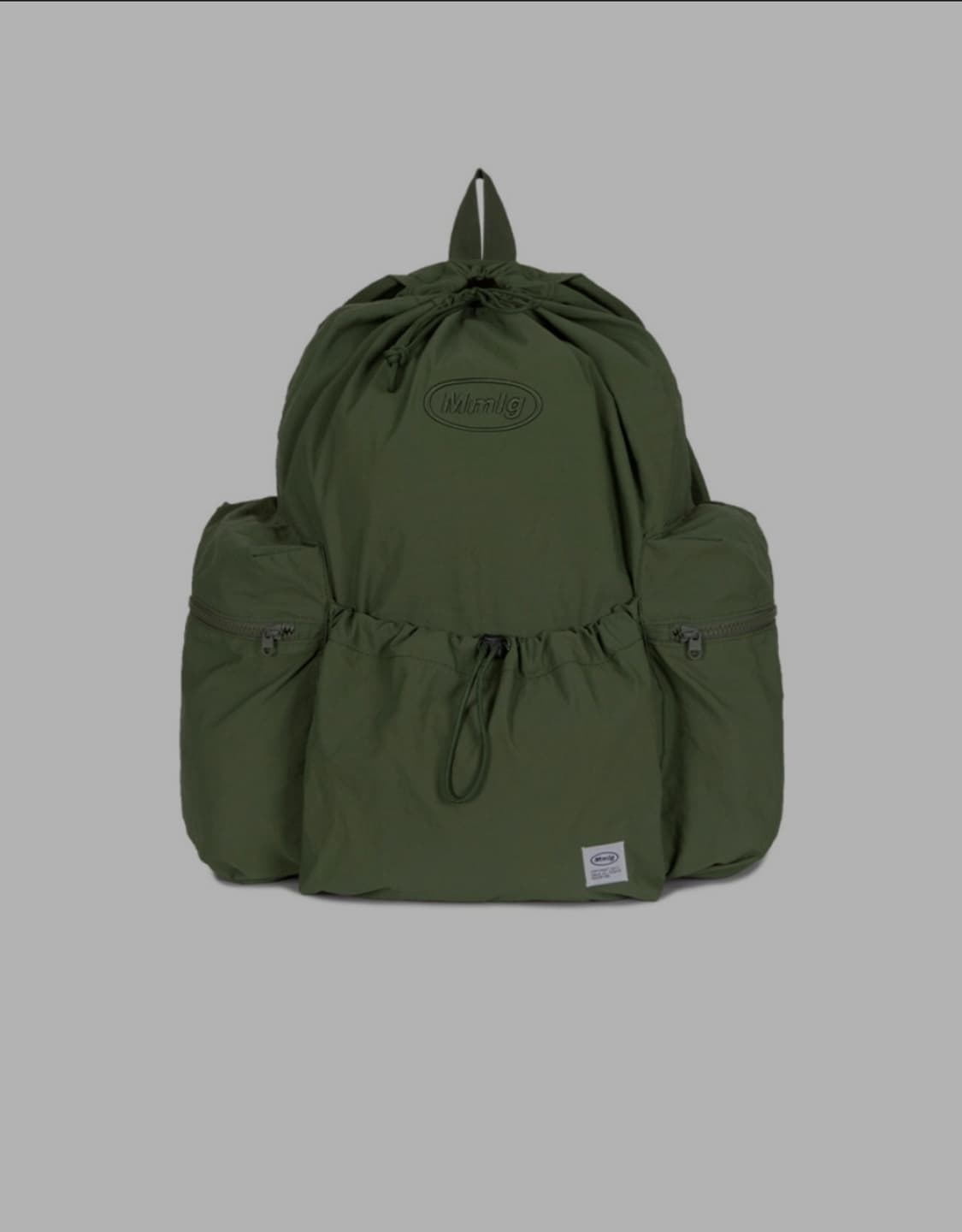 Mmlg 럭색 드로우스트링 백팩 카키 상품이미지6