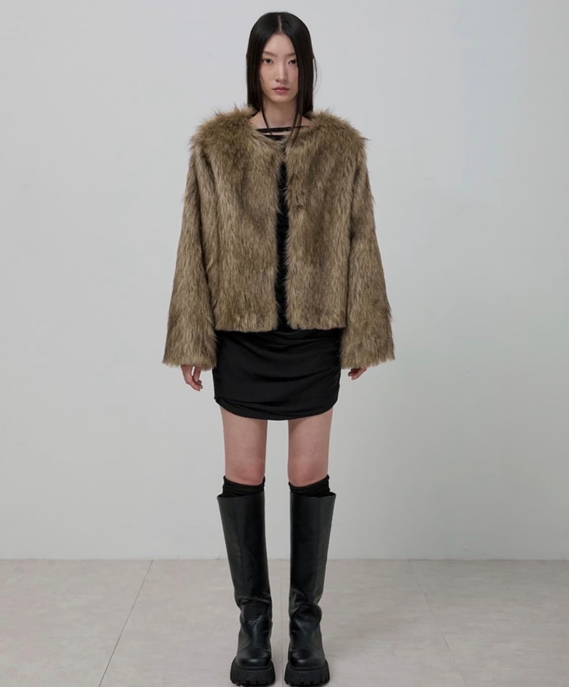 플레어업 퍼자켓 브라운 상품이미지1