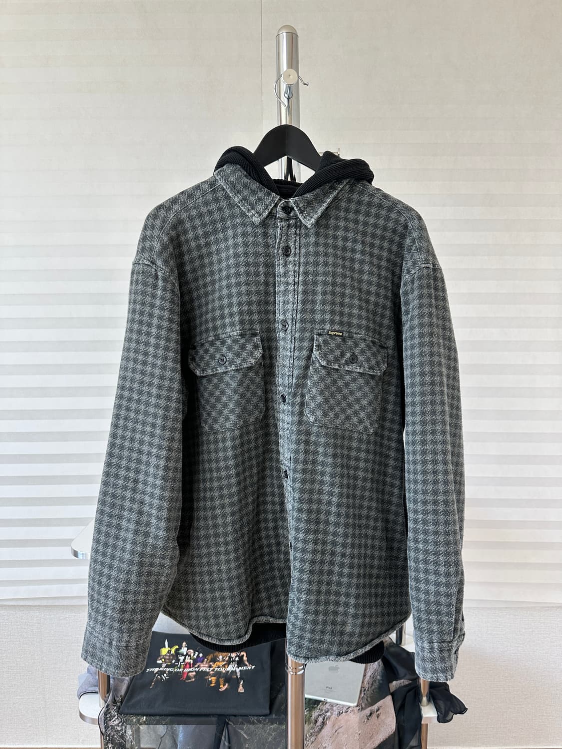 슈프림 하운드스투스 플란넬 후드 셔츠 상품이미지2