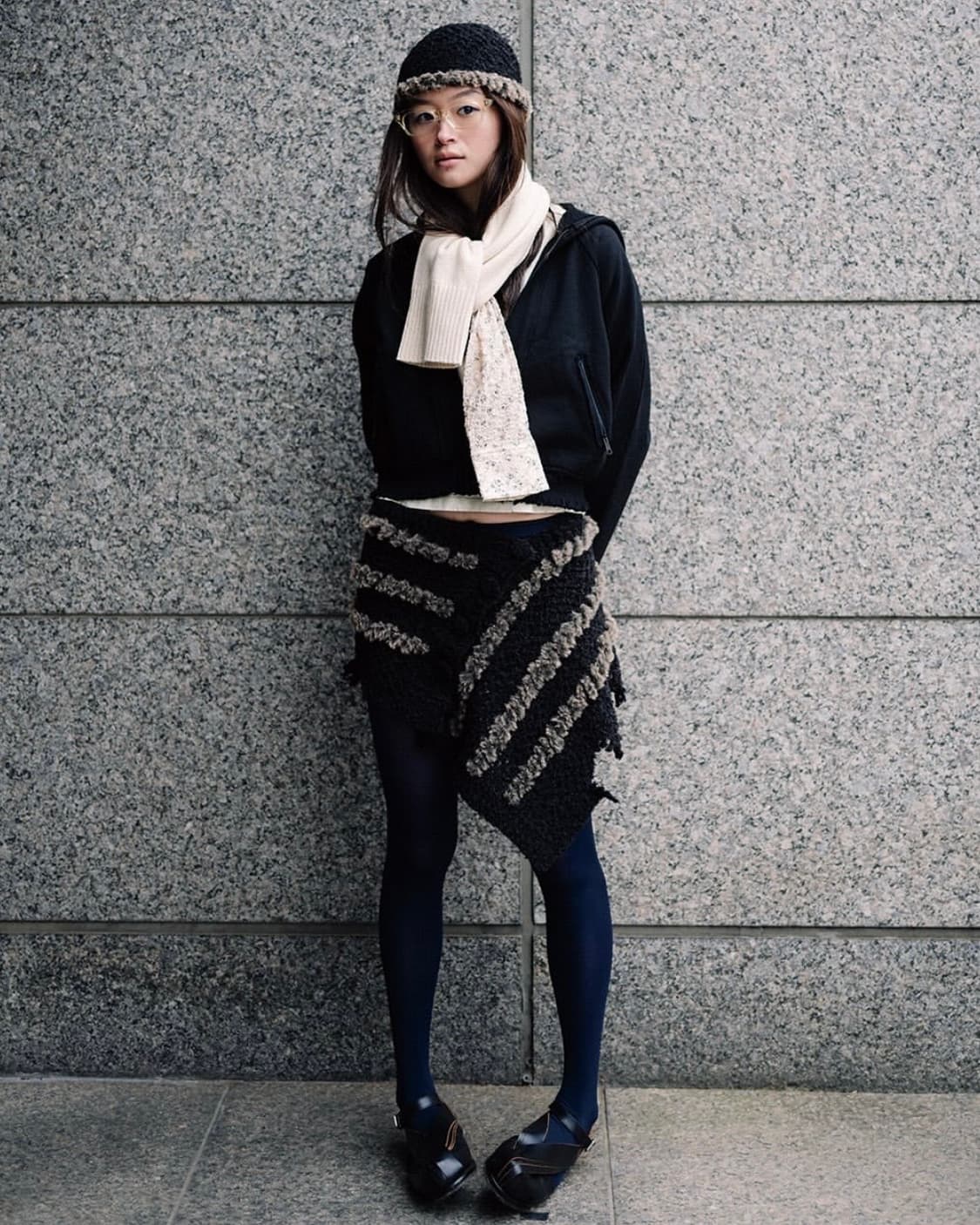 [F]퍼버즈 25fw 플러피 트림 메쉬 니트 비니 상품이미지6