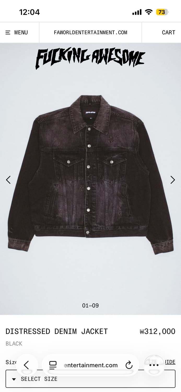 fucking awesome distressed jacket퍼킹어썸 자켓 상품이미지2