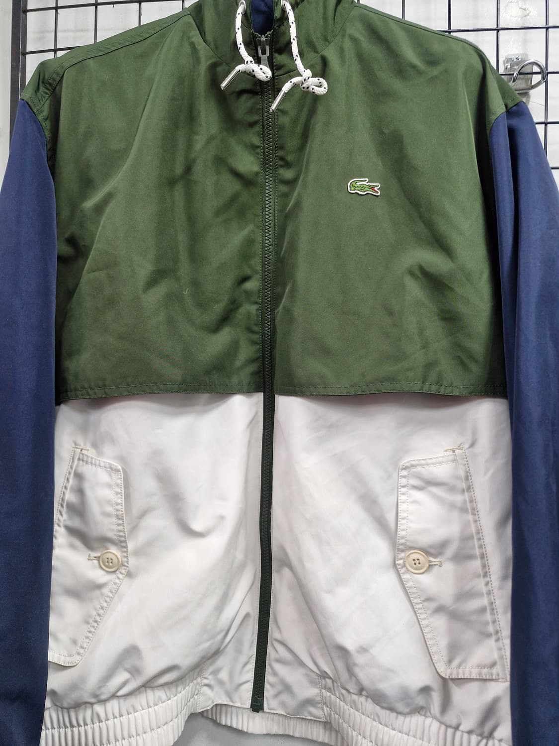 105XL 라코스테 컬러블럭 바람막이 자켓. 상품이미지5