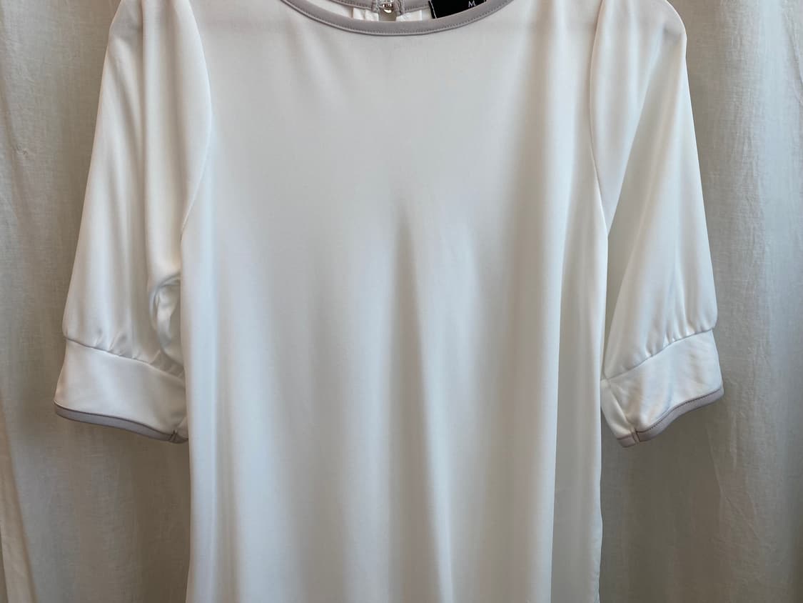 화이트 반팔 블라우스(m) 상품이미지4