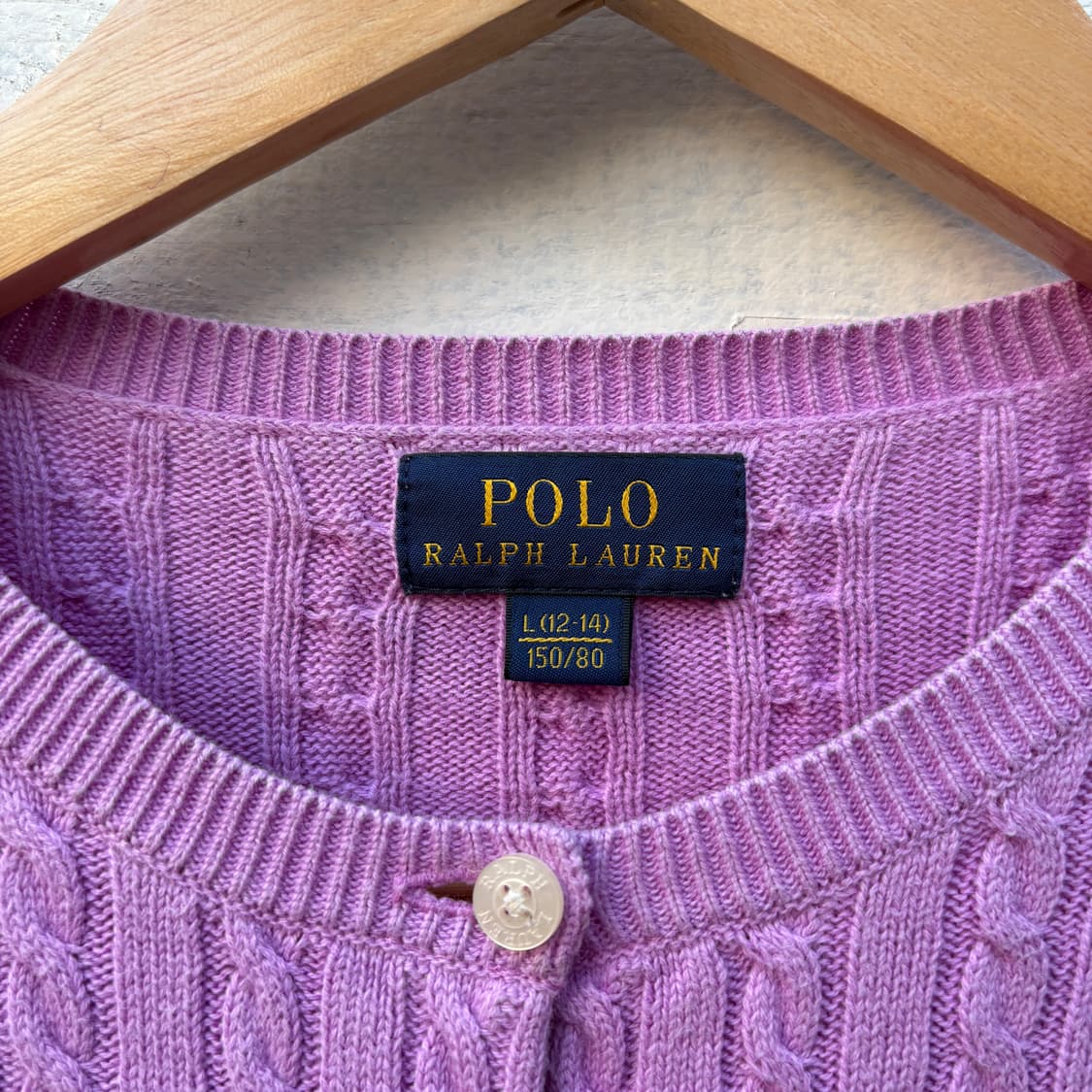 Polo 폴로 케이블 꽈배기 니트 가디건 상품이미지3