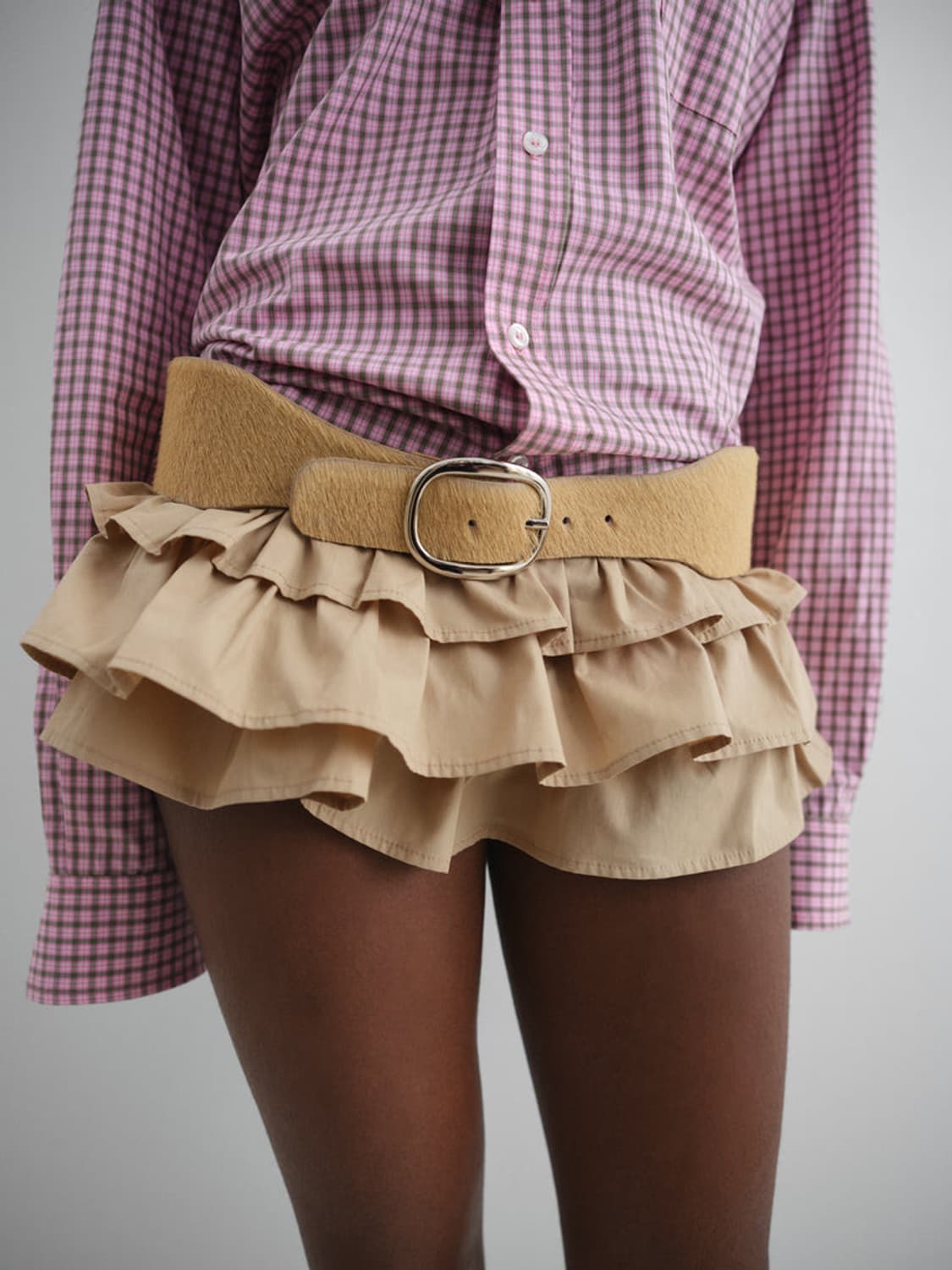 [XS,S]기마구아스 Jardin 러플 쇼츠/베이지 상품이미지5