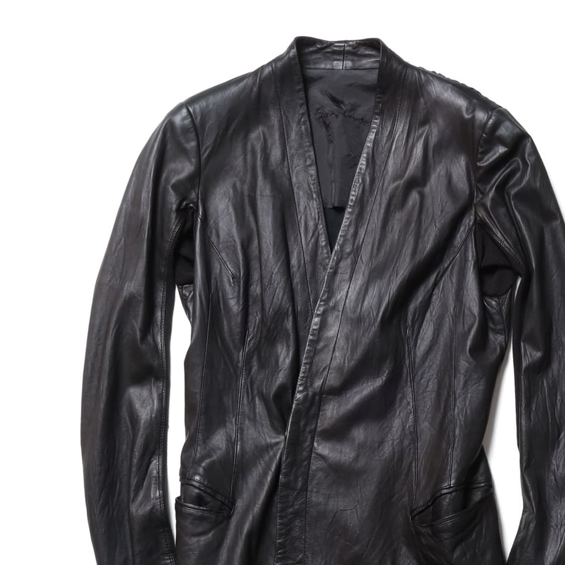 릭오웬스 Rick Owens Lambskin Wrap Up Jacket  상품이미지2