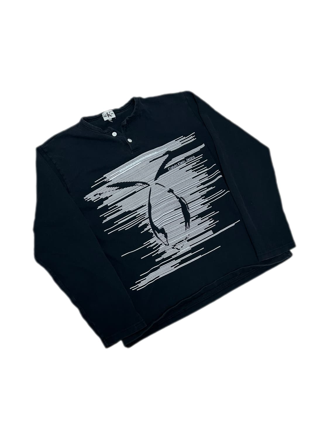 캘빈 클라인 블랙 빈티지 프린팅 티셔츠 상품이미지1