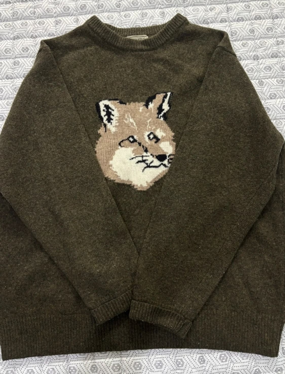 메종키츠네 폭스헤드 울 니트 105~110 상품이미지2