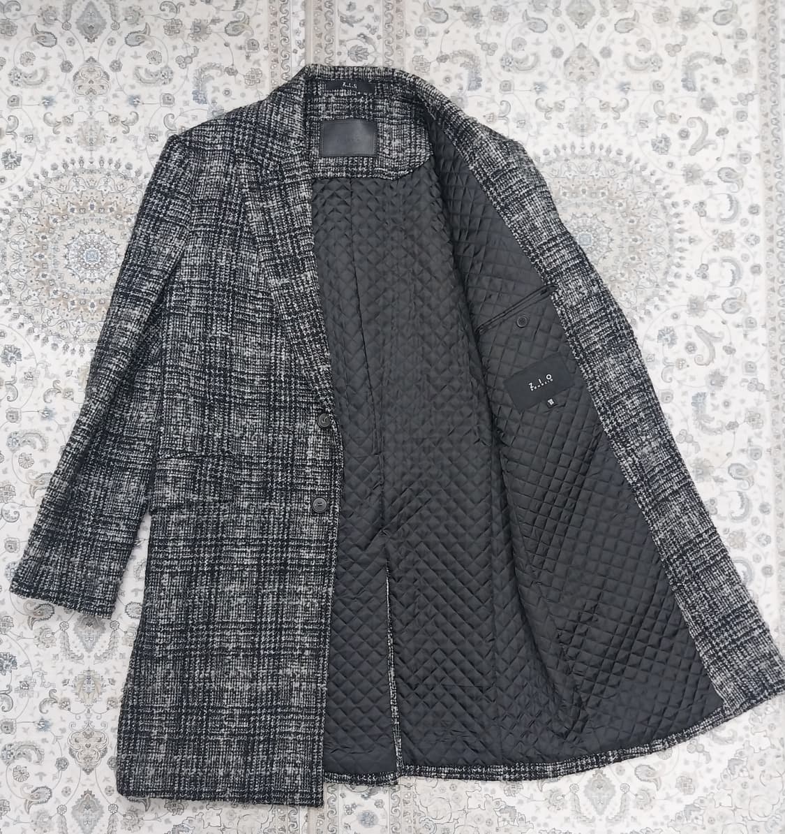 zio songzio 모헤어 양가죽 배색 알파카코트 110 상품이미지2