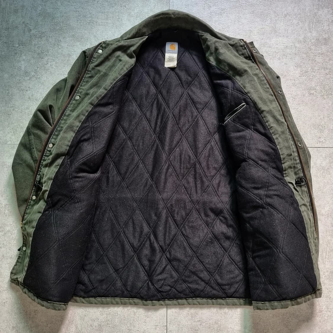 00s USA 칼하트 C46 모스그린 파카 L sz 상품이미지7