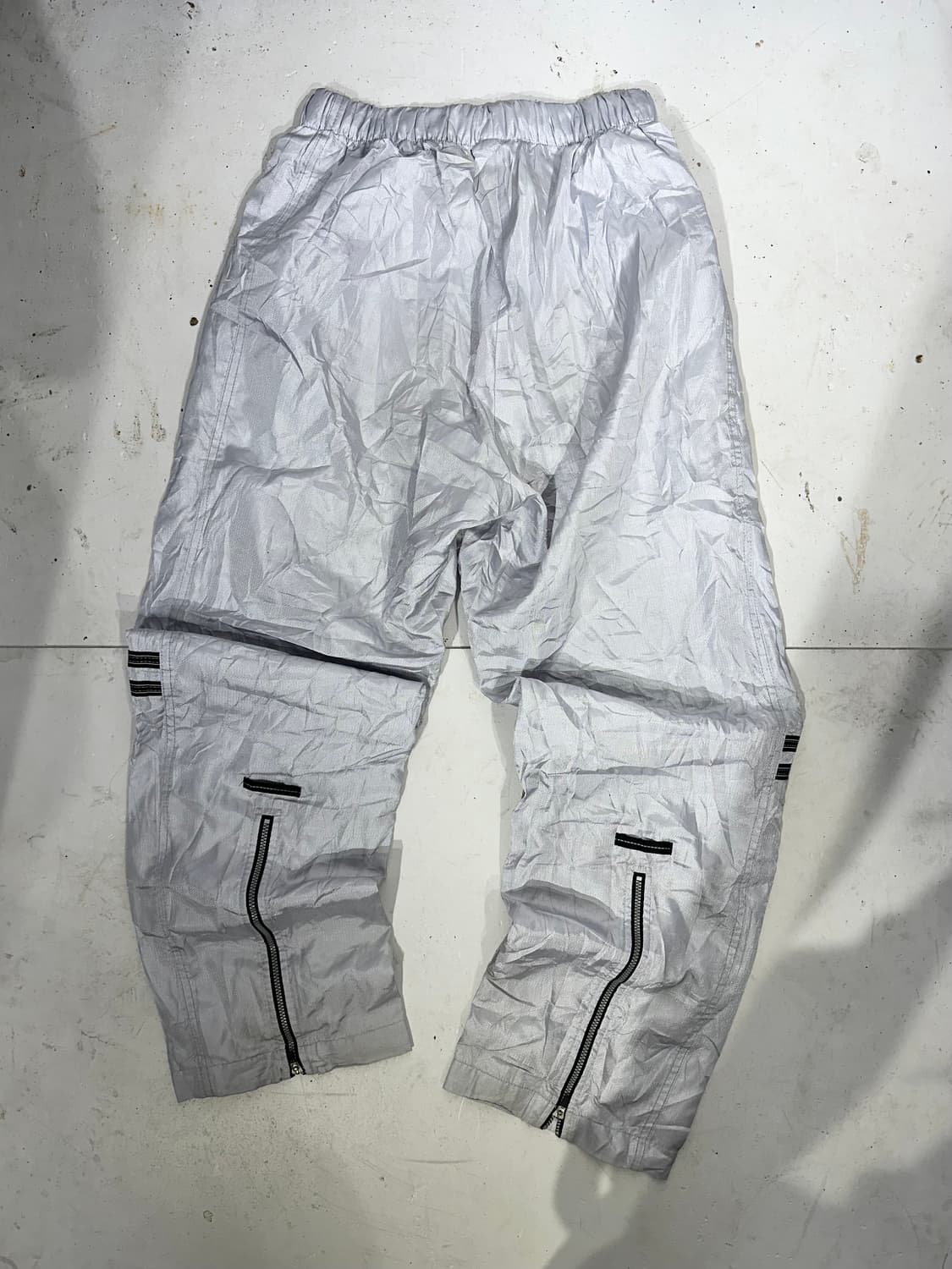 미즈노 그레이 와이드 로고 트랙 팬츠 M 상품이미지5