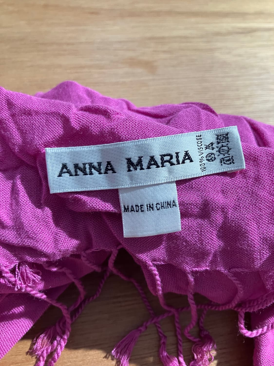 ANNA MARIA 비스코스 크링클 핑크 머플러 상품이미지8