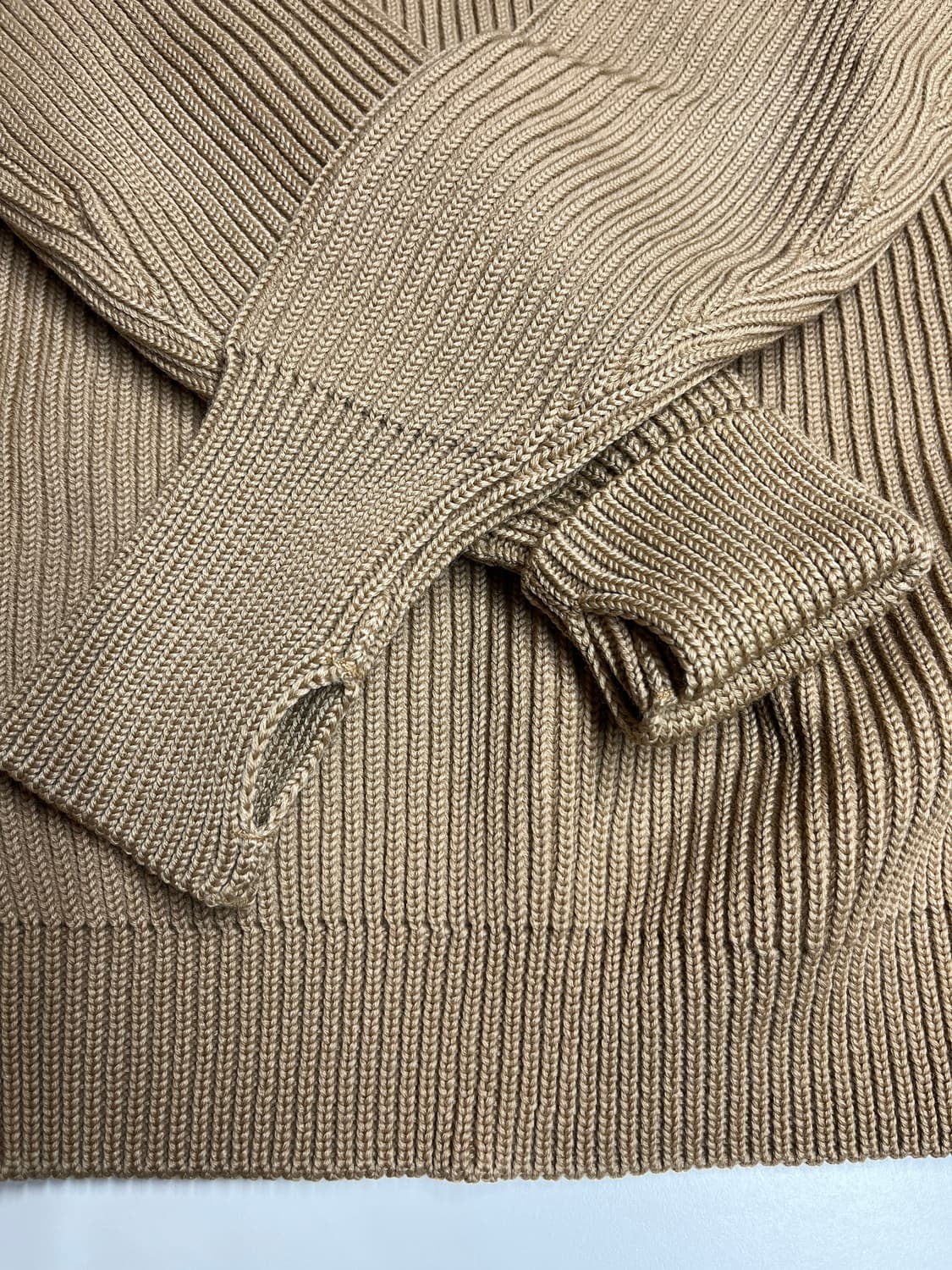 안데르센-안데르센 네이비 니트 크루넥 카멜 상품이미지5