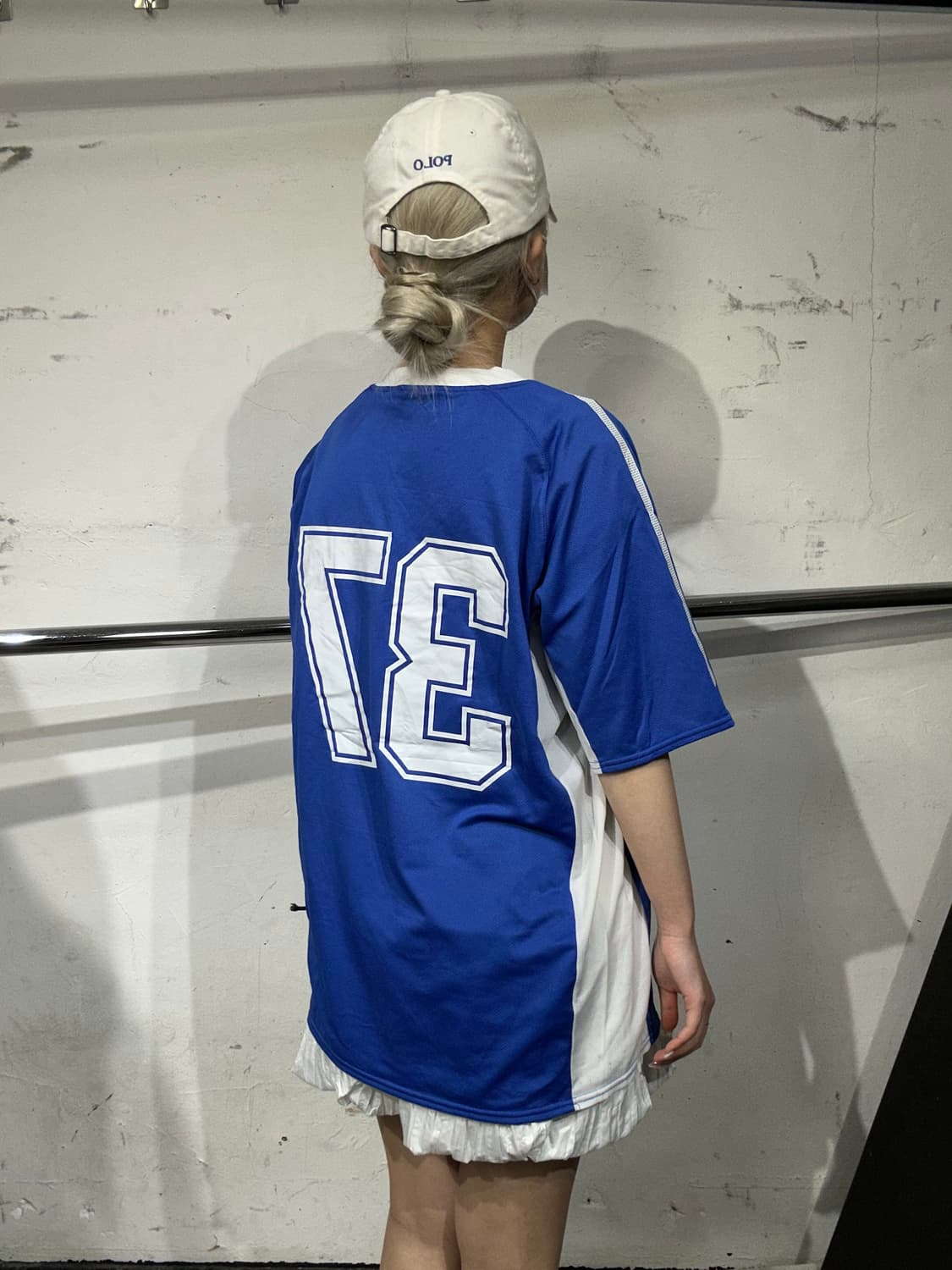 나이키 블루 블록코어 스포티 유니폼 축구 반팔티 XL 상품이미지3