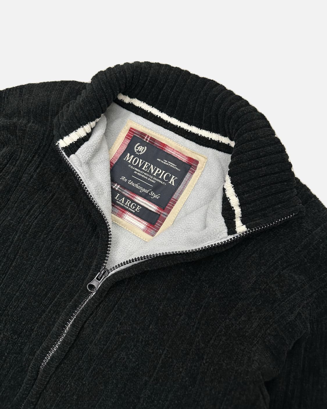 brushed ribbed knit zip-up 상품이미지3