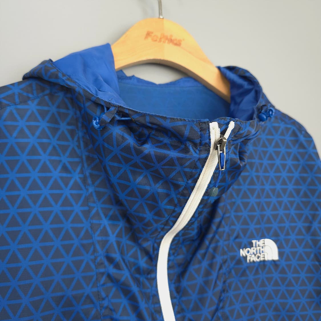 노스페이스 THE NORTH FACE 패턴 바람막이 자켓 블루 100 상품이미지4