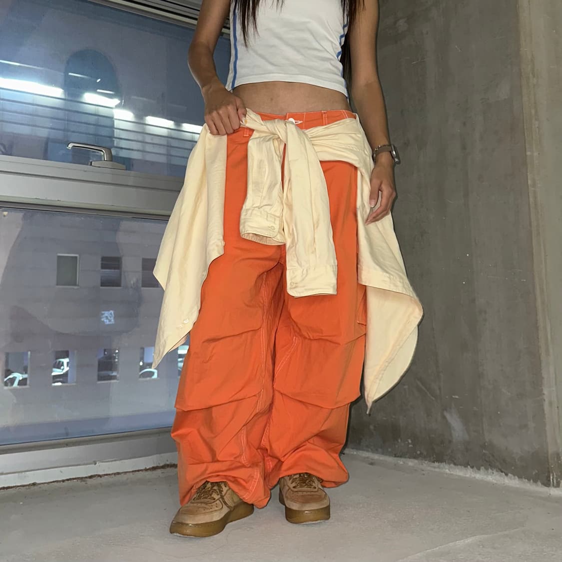 Orange wide pants 상품이미지1