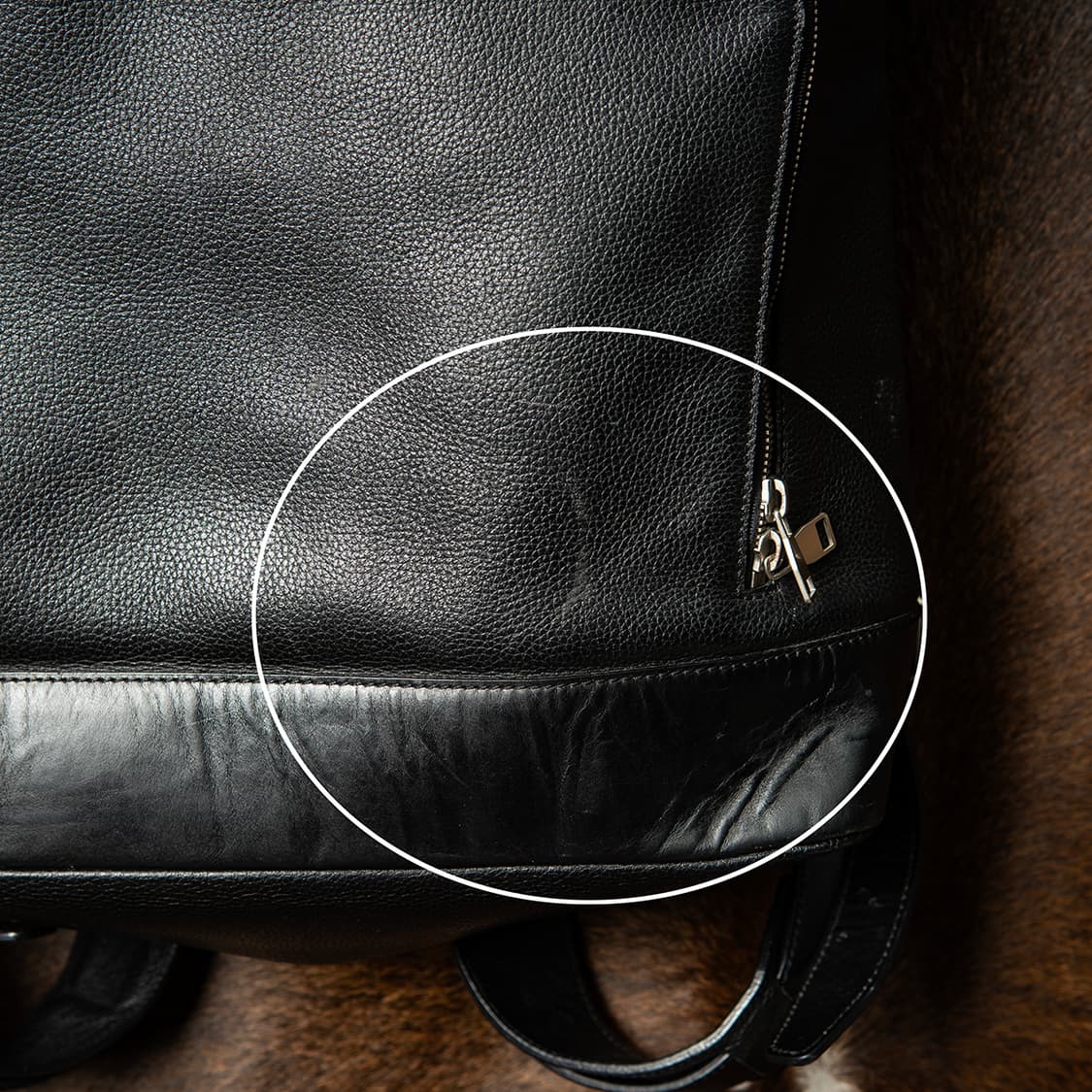 타임옴므 14-15시즌 리얼 레더 백팩 블랙 UO1-AB002  상품이미지5