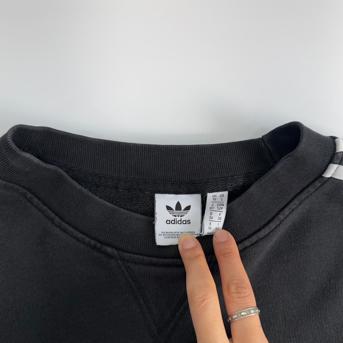 Adidas 아디다스 스몰 파이어로고 블랙 트랙탑 맨투맨  상품이미지5