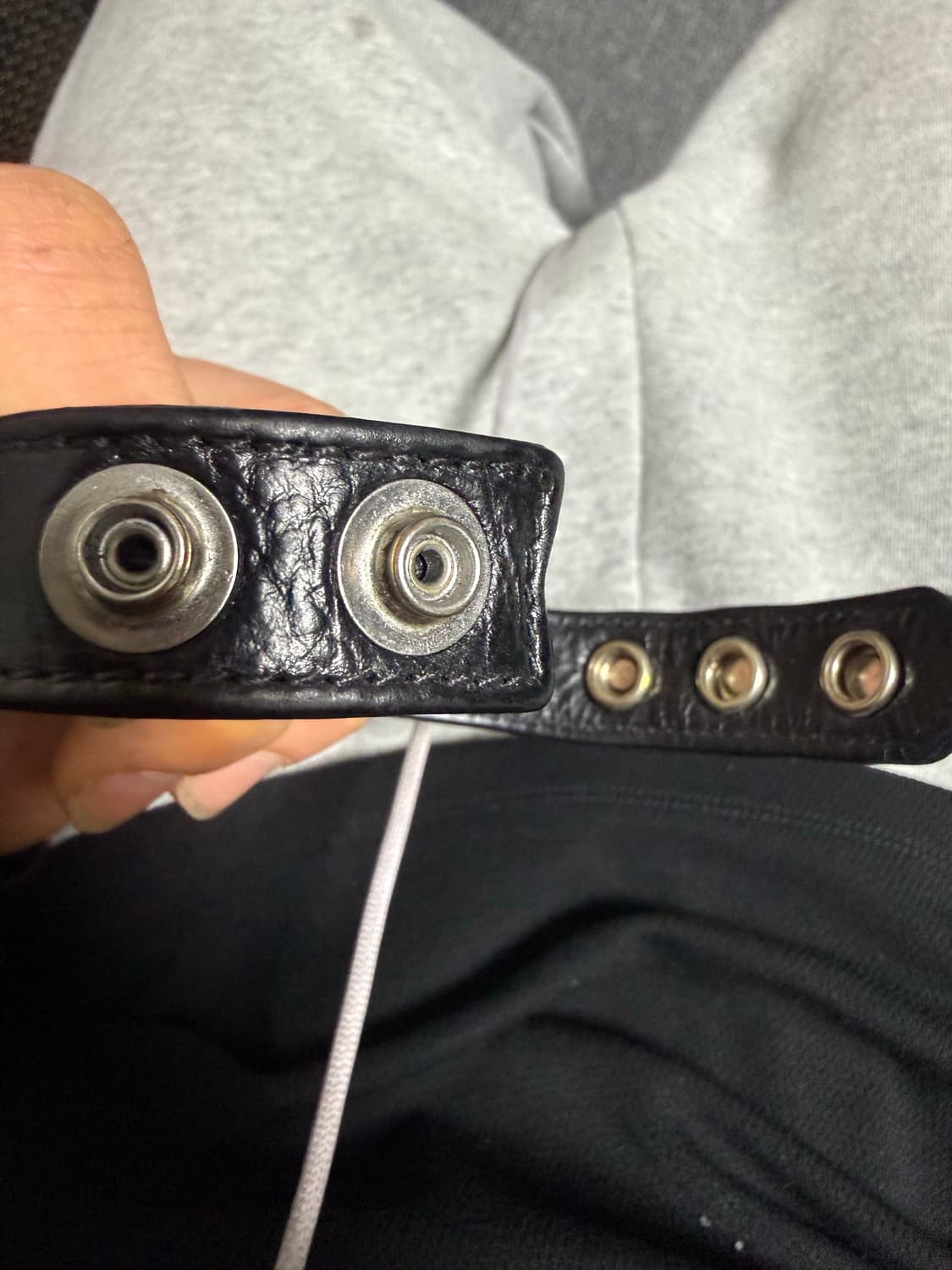 크롬하츠 3스냅 가죽 레더 팔찌 상품이미지3