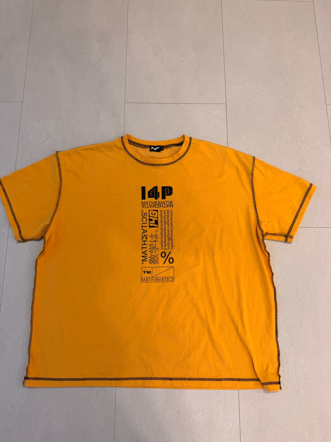 i4p MATHETICS 옐로우 반팔티(L) 상품이미지1