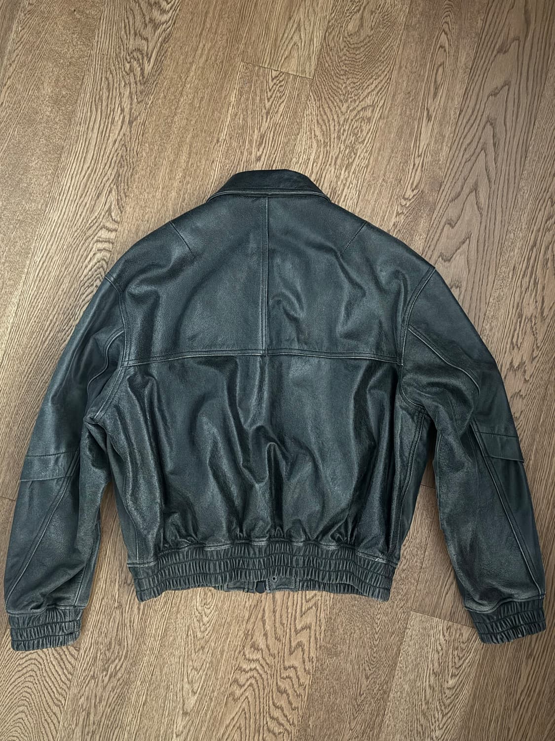 오버사이즈드 레더 블루종 블랙 [S] 상품이미지3