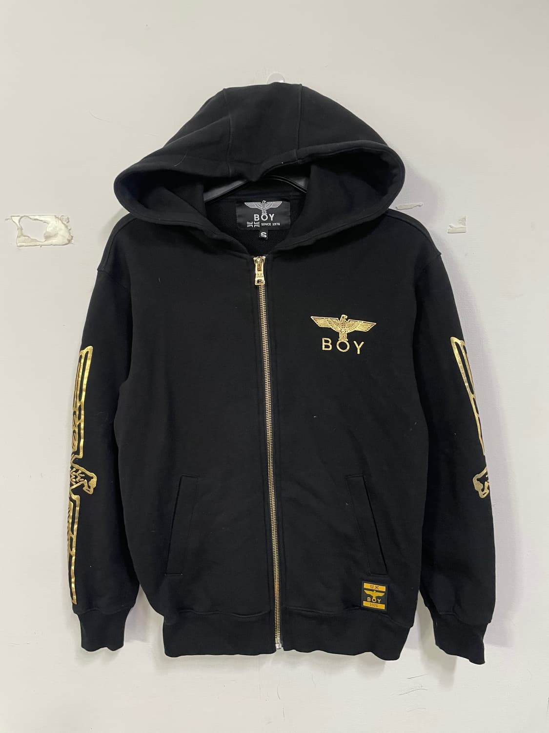 보이런던 블랙 후드집업 상품이미지2