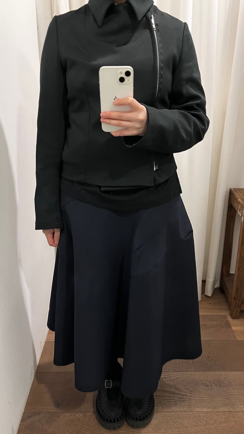 Back Shirring Jersey Rider Jacket 상품이미지3