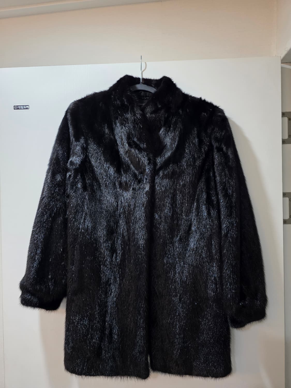 리얼 통밍크 밍크코트  하이넥 블랙코트 빈티지 상품이미지1