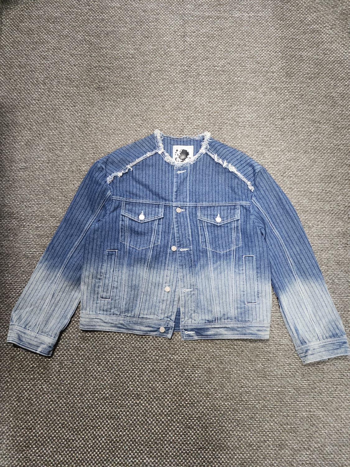 메종미네드 블루 스트라이프 데님 자켓 L 상품이미지1