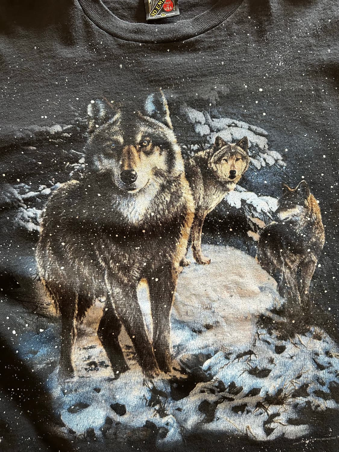 [USA]1991 3D Emblem Wolf Snow Speckle 상품이미지2