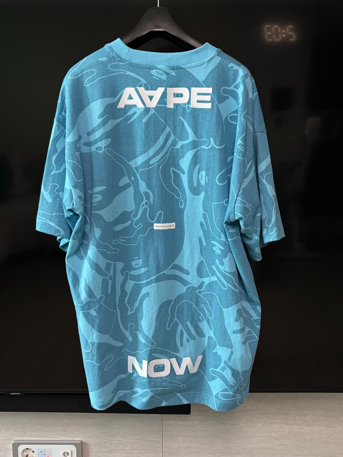 (L)에이프 베이프 카모 반팔티 스카이블루 상품이미지2