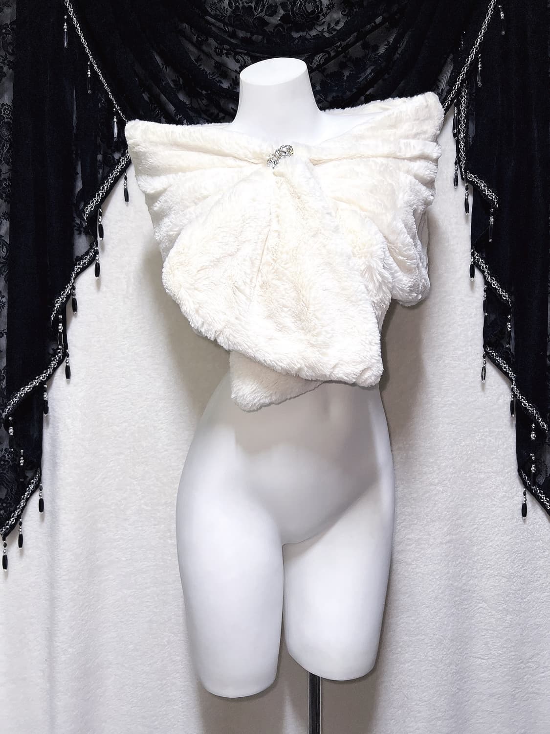 퍼 숄 머플러 케이프 망토 로맨틱갸루 로걀 오네 히메 달천 삿포로 핀터 상품이미지7